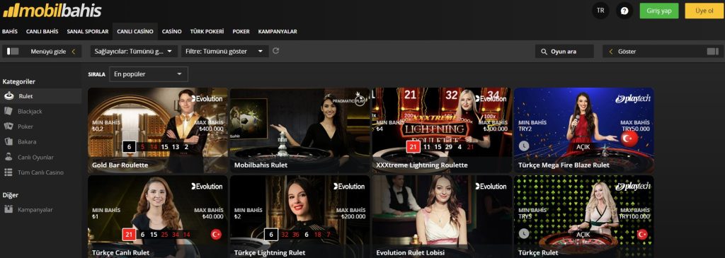 Mobilbahis808 Casino Oyunları